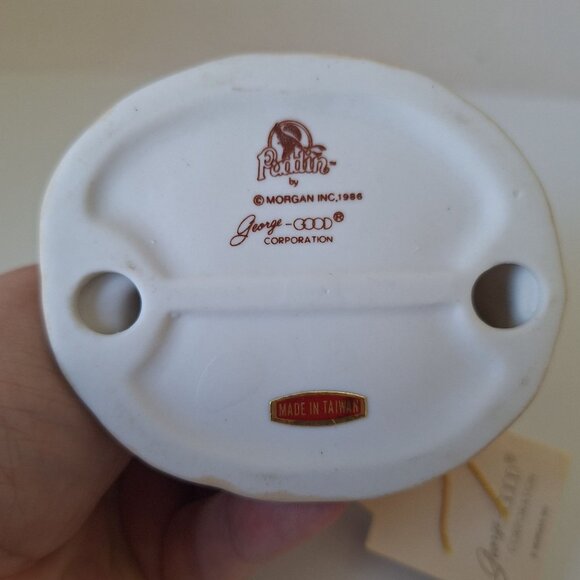 1986 PUDDIN "A TIME TO REMEMBER" GIRL WITH LANTERN HOLDING BUNNY W/TAG VINTAGE - Picture 5 of 10